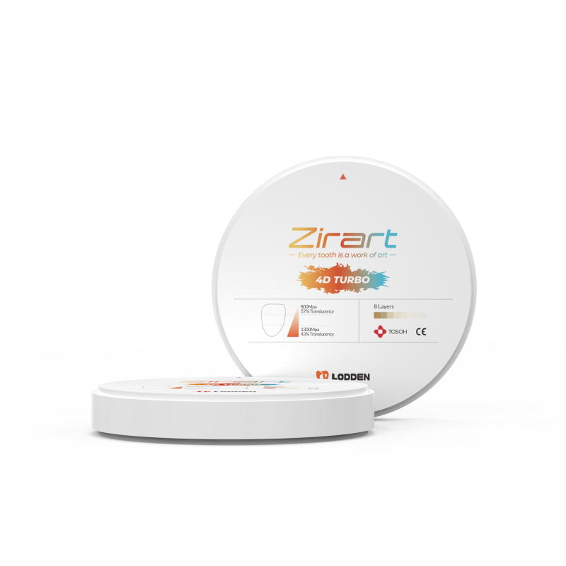 Bloque de circonio dental Lodden ZirArt 4D Turbo